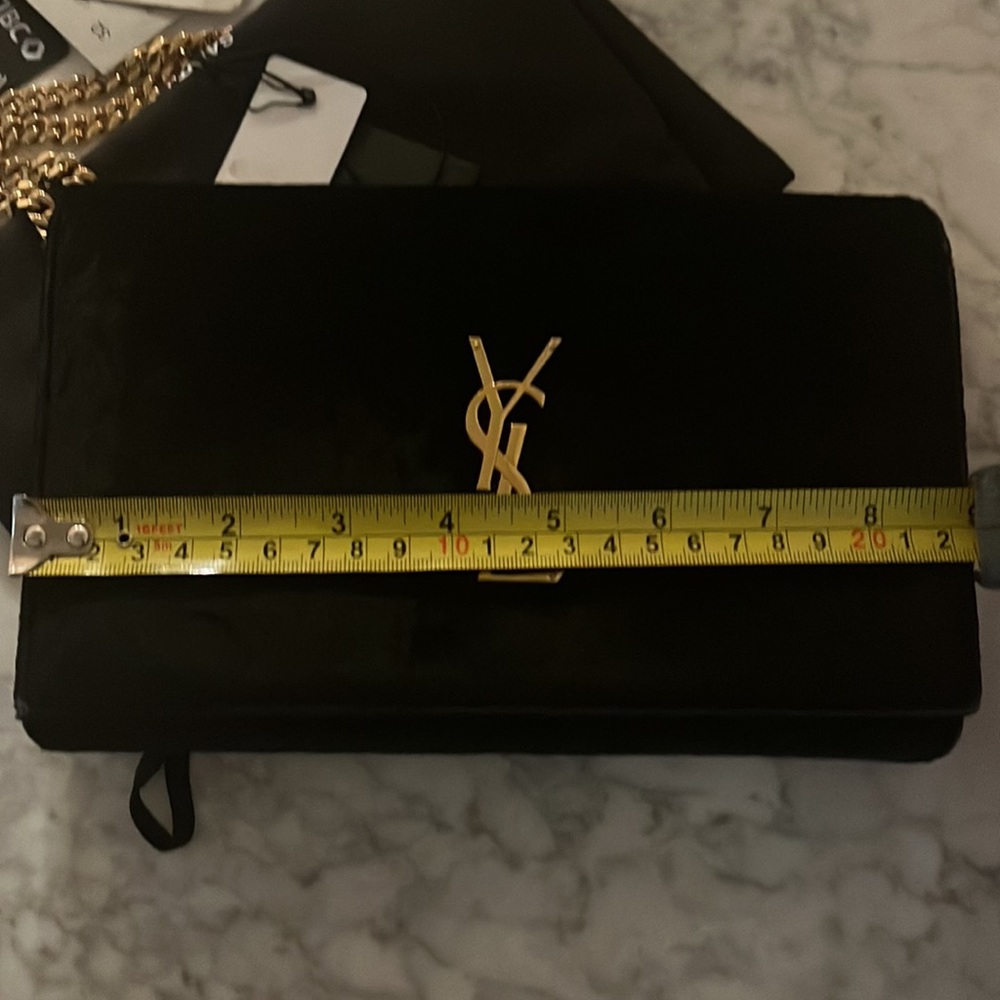 Yves Saint Laurent black velvet cross body bag/WOC - Picture 17 of 17